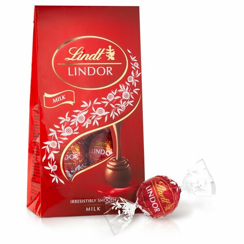 Шоколадные конфеты Lindor Milk (молочный шоколад) от Lindt 137 г, (Финляндия)