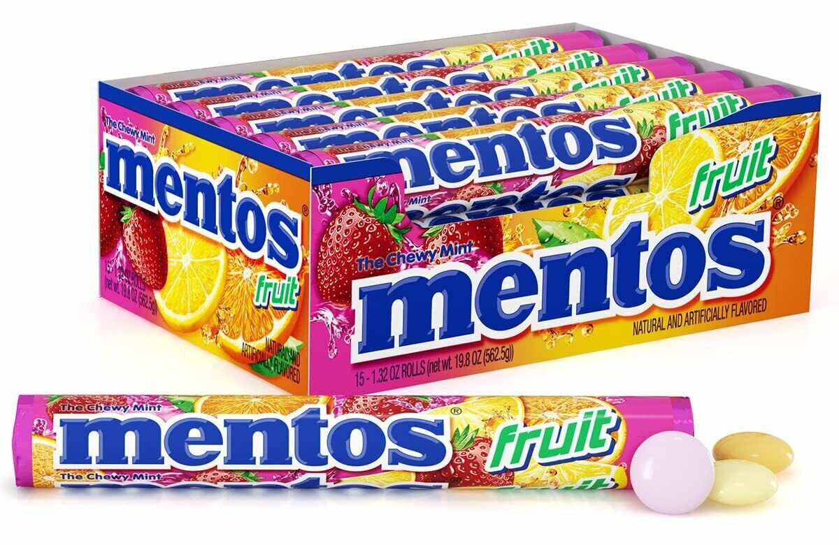 Mentos Fruit (Фрукты) жевательные конфеты 29г 14шт