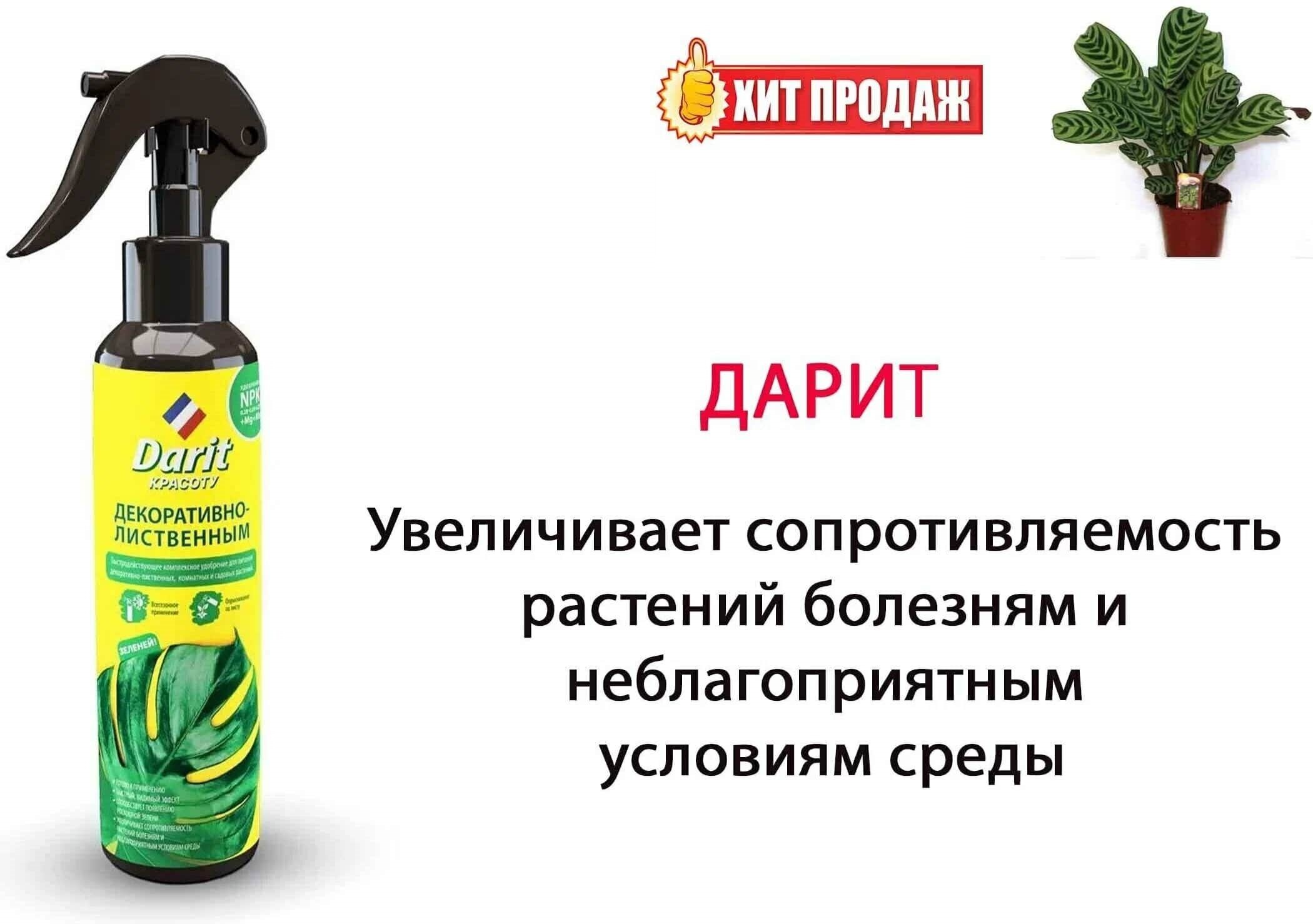Удобрение Darit для декоративно-лиственных 250мл - фото №9