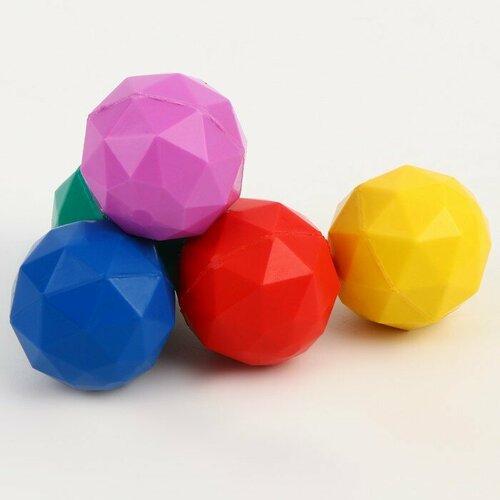 Мяч каучук «Грань», 4 см, цвета микс(50 шт.)