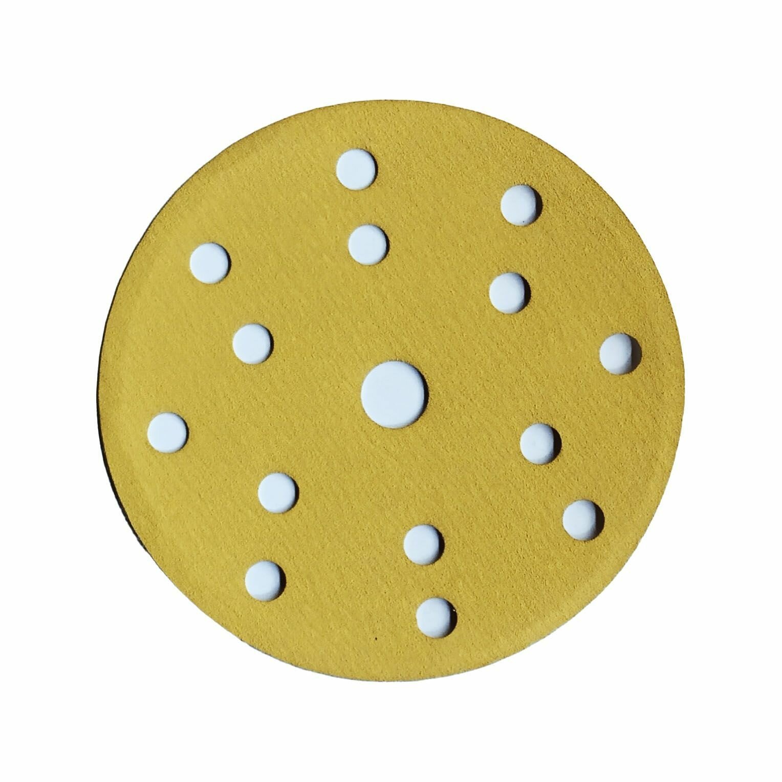 Абразивный шлифовальный круг на бумажной основе VX-Gold под липучку 150 мм зернистость P220 15 отверстий. Набор из 20 штук