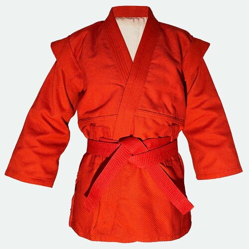 Куртка-кимоно  для самбо  с поясом, размер 110, красный