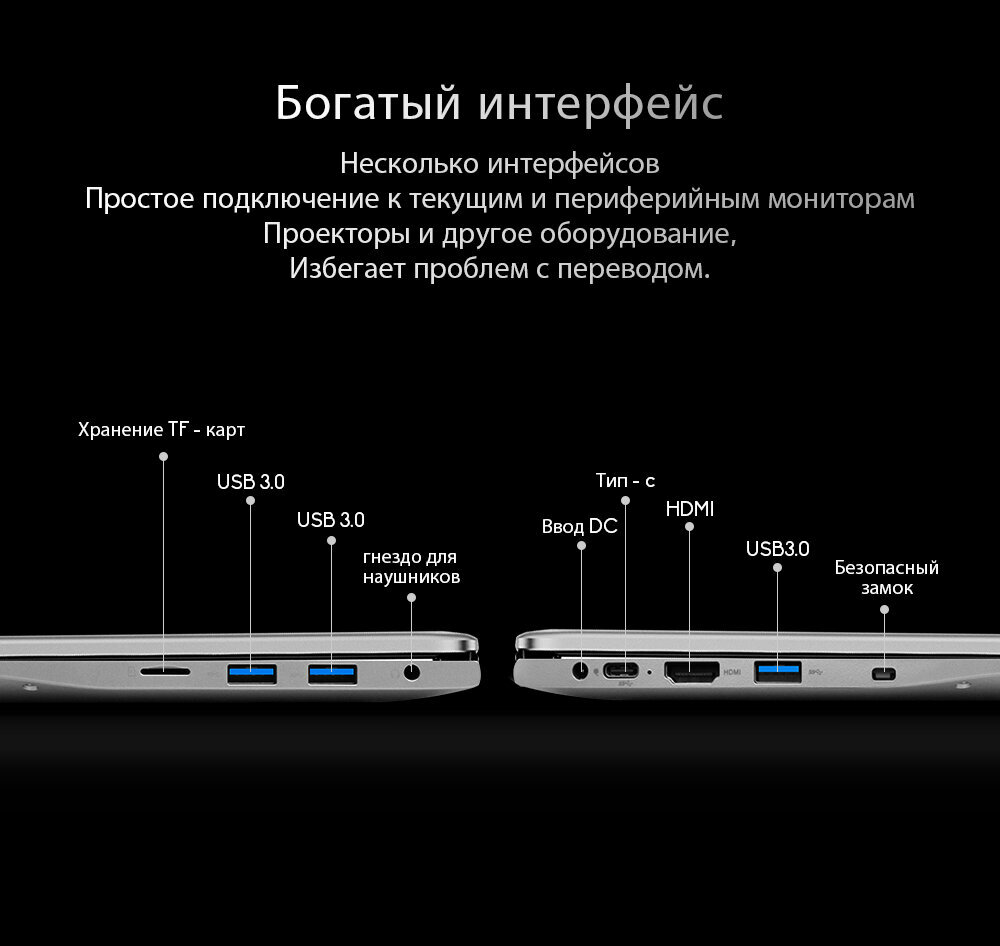 Ноутбуки DERE R16 Pro 16" 2,5K IPS Ultra HD Процессор Intel N95 12-го поколения 3,4 ГГц 12 ГБ DDR5 + 512 ГБ SSD Ноутбук-ультрабук Windows 11 — фото 17