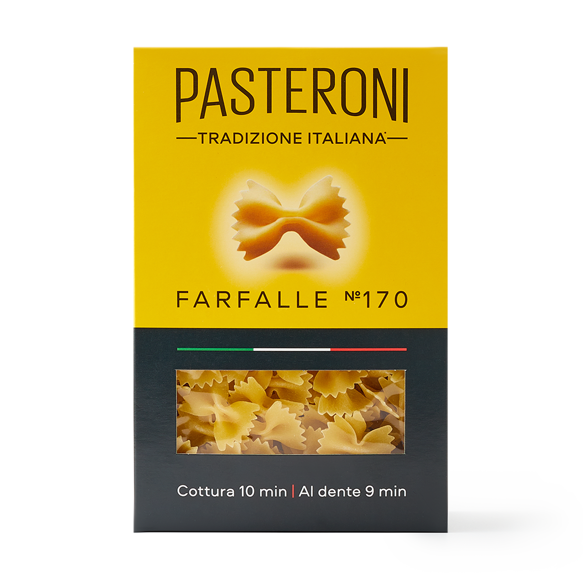 Макароны Pasteroni Farfalle №170, из твердых сортов пшеницы, бантики, 400 г