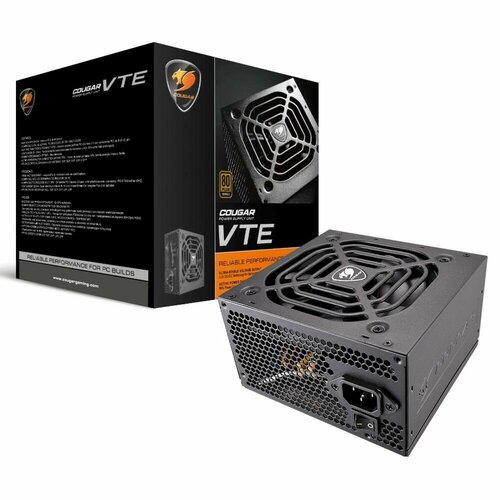 Блок питания Cougar VTE 600 Rev.2 (Разъем PCIe-2шт, ATX v2.31, 600W, Active PFC, 120mm Fan черный