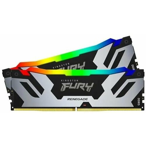 Модуль памяти Kingston 64GB DDR5 6000MHz DIMM FURY Renegade Silver RGB KF560C32RSAK2-64 2х32gb CL32 2831000₽