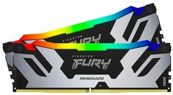 Модуль памяти Kingston 64GB DDR5 6000MHz DIMM FURY Renegade Silver RGB KF560C32RSAK2-64 (2х32gb) CL32