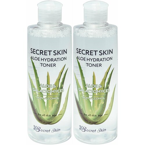 Secret Skin, Тонер для лица с экстрактом алоэ Aloe Hydration, 250 мл, 2 шт тонер для лица secret skin тонер для лица с экстрактом алоэ aloe hydration