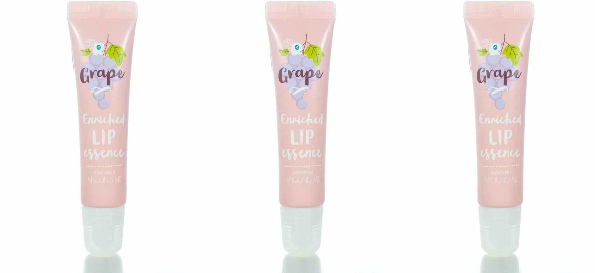 WELCOS Бальзам для губ с экстрактом винограда Around me enriched lip essence grape 8,7гр- 3 штуки