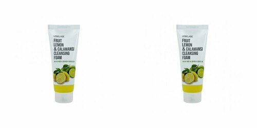 LEBELAGE Пенка для лица очищающая с экстрактами лимона и каламанси FRUIT LEMON&CALAMANSI CLEANSING FOAM 100мл - 2 штуки