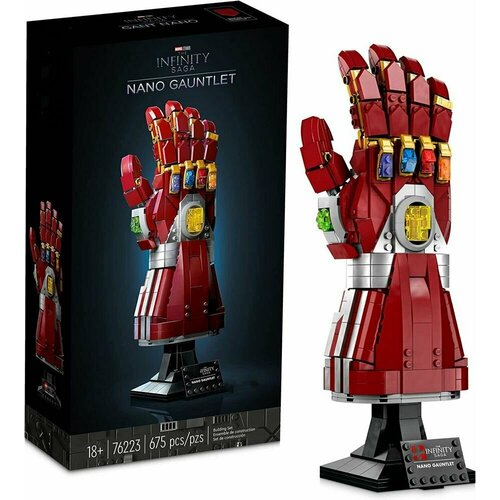 lego 76223 nano gauntlet Конструктор пластиковый: Нано-перчатка железного человека/675 деталей