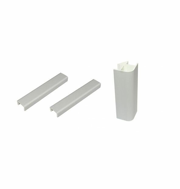 фото Комплект для цоколя высота 150. Заглушка 2 шт, угол 90 градусов цвет Светло-серый