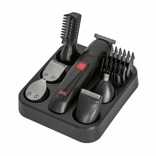 Профессиональная машинка для стрижки волос JVC с ЖК-дисплеем и 11 насадками беспроводная 2190₽