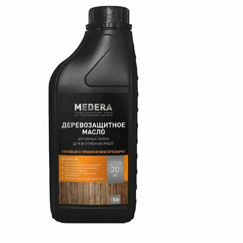 Деревозащитное масло для банных полков MEDERA 180, 1Л
