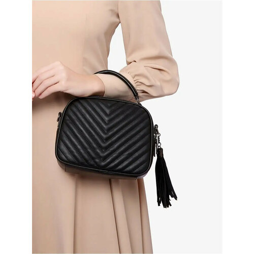 фото Сумка bianca rina ae-10126/bl, фактура стеганая, черный