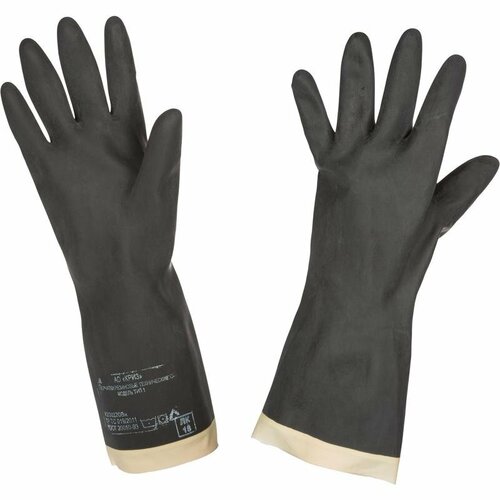 Перчатки защитные латексные криз КЩС тип 1, черные, размер 3, 1 пара перчатки кщс латексные криз тип 2 черные размер 9 l 1569592
