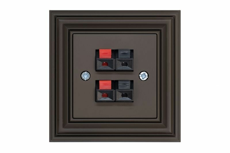 фото LIREGUS Розетка акустическая двойная коричневая омбре LIREGUS RETRO