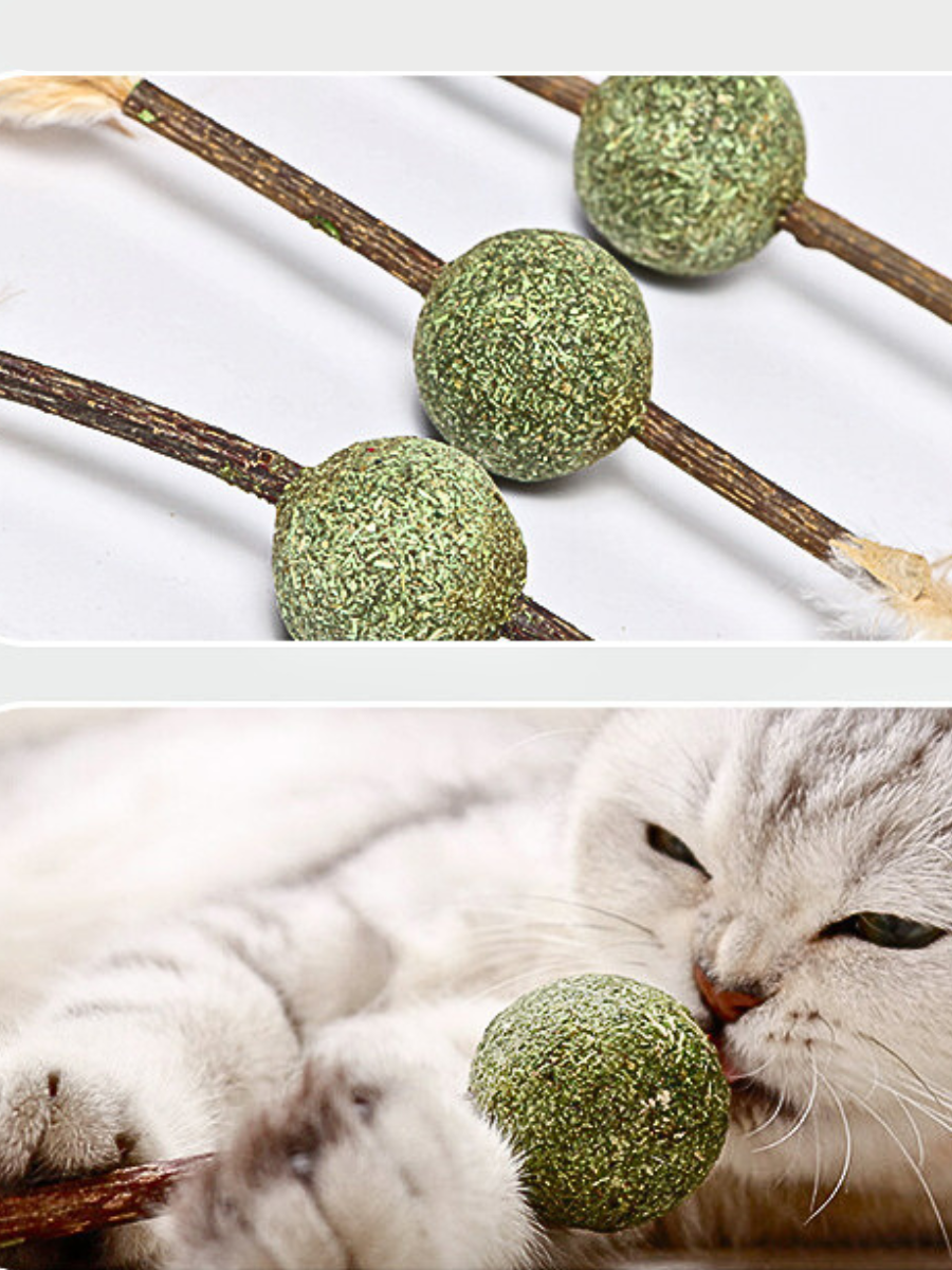 Игрушки для кошек "Кошачья мята" с дразнилкой и колокольчиком - фотография № 7