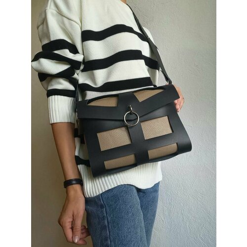 фото Сумка кросс-боди , фактура гладкая, бежевый rukzak collection