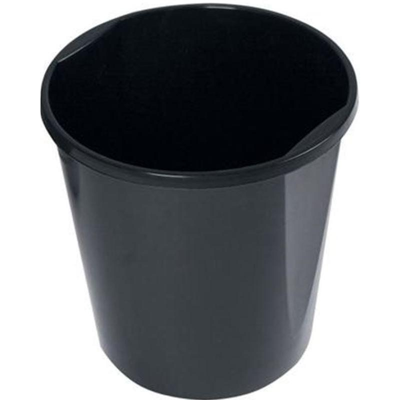 Корзина для мусора 19 л пластик черная (32x32 см), 1327794