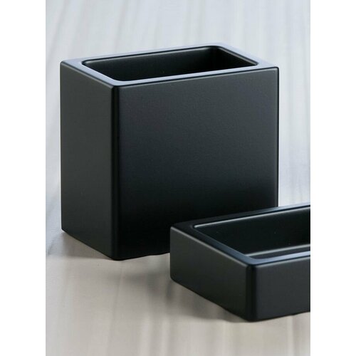 Стакан Stil Haus Rettangolo 1202(NE) настольный, черный