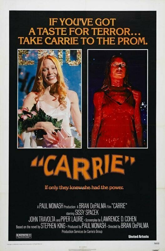 Плакат, постер на бумаге Кэрри (Carrie), Брайан Де Пальма. Размер 21 х 30 см