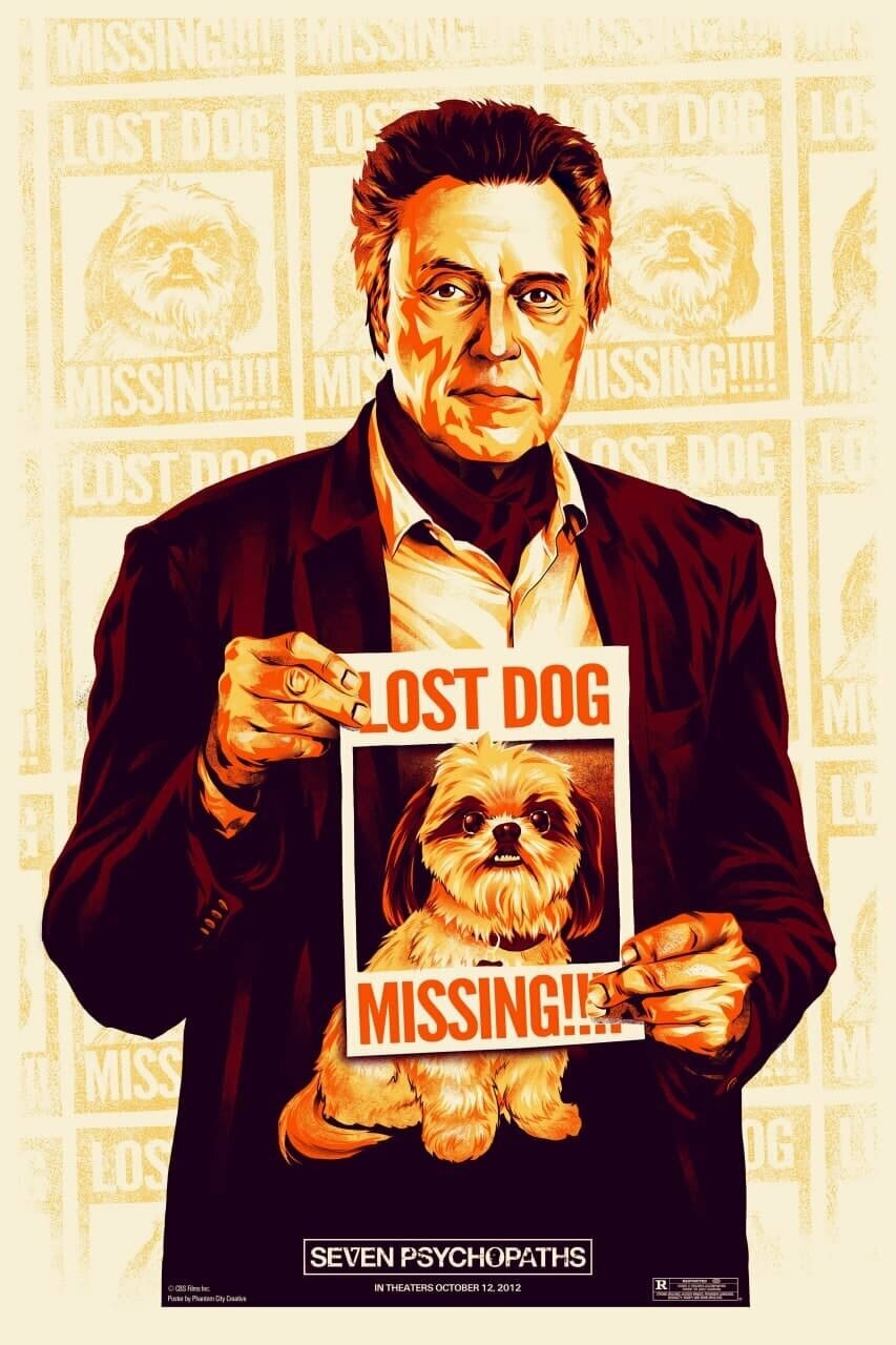 Плакат постер на холсте Семь психопатов (Seven Psychopaths 2012г). Размер 30 х 42 см