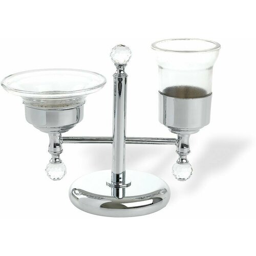 Мыльница Stil Haus Smart Light SL15(08) настольная + стакан, хром