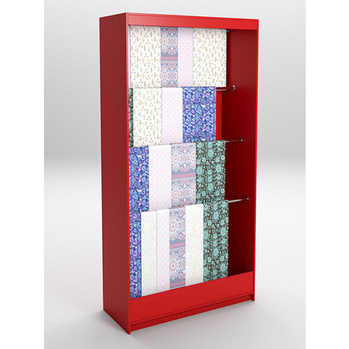 Стеллаж из ДСП для одежды, тканей и штор №1Б-1200, Красный 120 x 50 x 240 см
