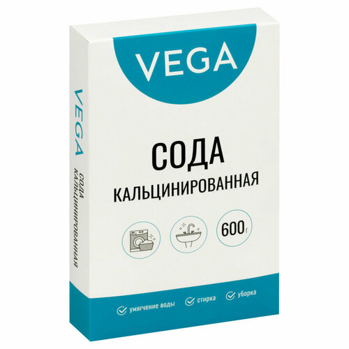 Сода кальцинированная, Vega, 600г, картонная коробка, 359620