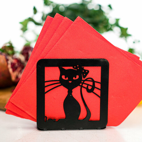 Салфетница 703-018B цвет черный металл 1140₽