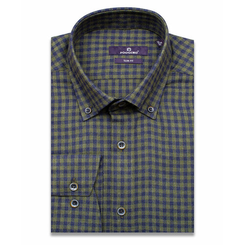 фото Рубашка poggino, размер xxl (45-46 cm.), зеленый