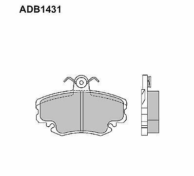 Колодки тормозные дисковые передние Allied Nippon ADB1431HD