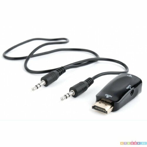 Bion Переходник HDMI VGA Bion BXP-A-HDMI-VGA-02 круглый черный bion expert переходники bion переходник hdmi vga 19m 15f bxp a hdmi vga 001