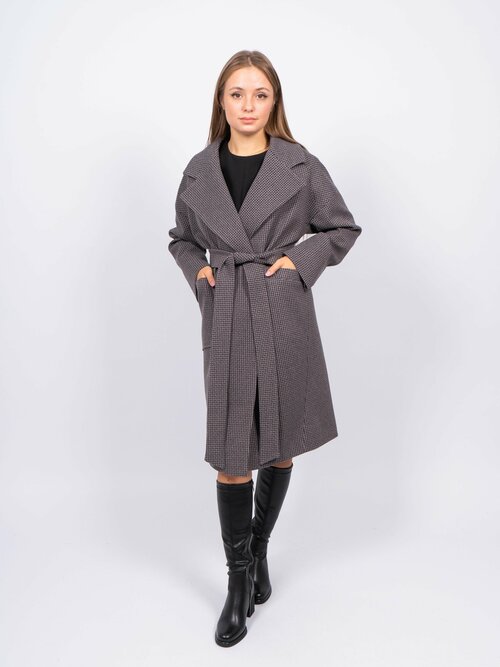 Пальто , размер 42, серый