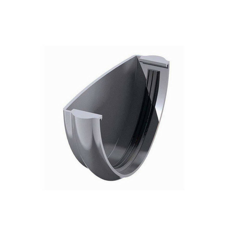 фото Заглушка желоба ТехноНиколь/Verat 125/82 мм Ral 7024 серый, шт