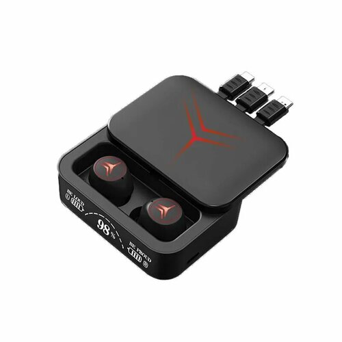 Беспроводные наушники TWS M88 Plus bluetooth гарнитура для телефона и компьютера iOS Android Windows HarmonyOS MIUI черные 1523₽