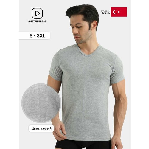 фото Футболка jack adams, размер 2xl, серебряный, серый