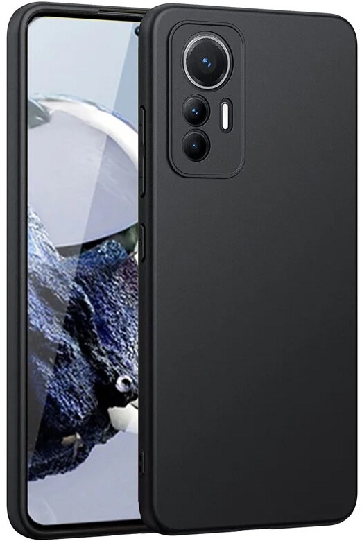 Чехол для Xiaomi 12T Pro противоударный, силиконовый чехол, защитный чехол, Черный