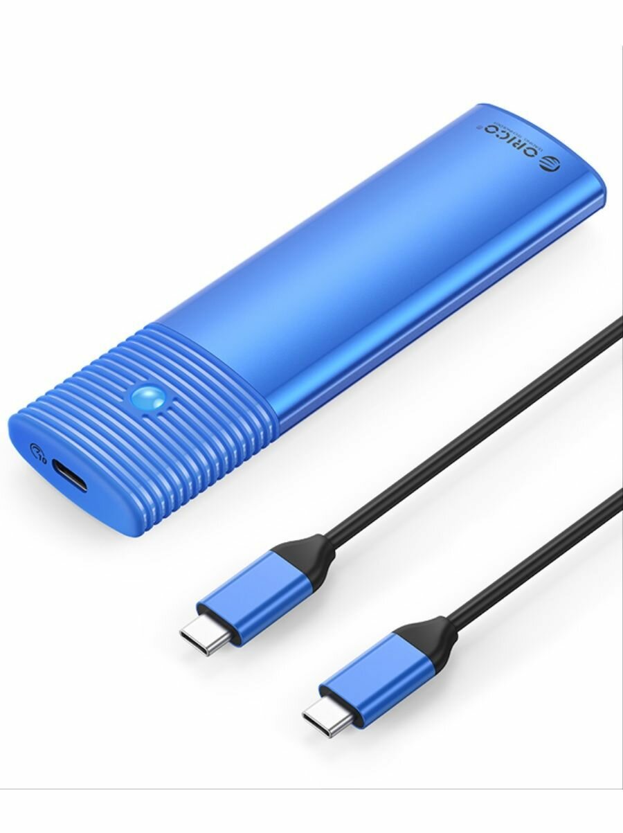 Корпус SSD ORICO USB 3.2 M.2 NGFF SATA 10 Гбит/с синий (ORICO-PWM2-G2-BL-EP)