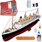 Лайнер Титаник (RMS TITANIC), сборная модель корабля OcCre (Испания), М.1:300, подарочный набор для сборки + инструменты, краски и клей - изображение