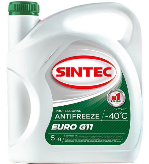 Антифриз SINTEC EURO G11 (-40) 5 л, 1 уп.