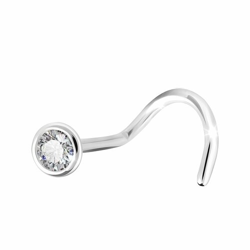 Пирсинг в нос VALTERA серебро 925 проба родирование фианит средний вес 018 гр серебристый 792₽
