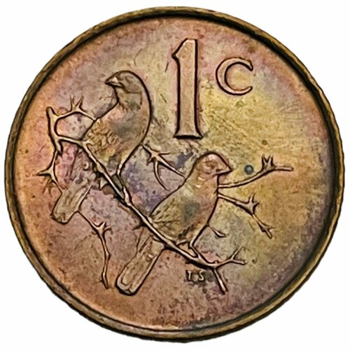 Южная Африка (ЮАР) 1 цент 1966 г. (Suid Afrika) африка южная капское побережье карта кейптауна