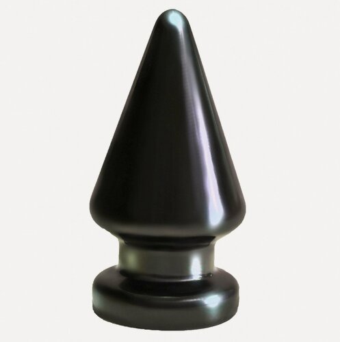 Изображение товара Анальная пробка Lovetoy Magnum, ПВХ, черная, гладкая, устойчивая, 6,5 см диаметр, 14,5 длина