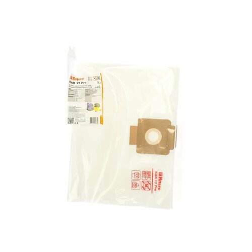 FILTERO Мешки для пылесоса Karcher Cleanfix Columbus Taski трехслойные синтетические Filtero KAR 17 Pro 20л 5шт 05677 1556₽