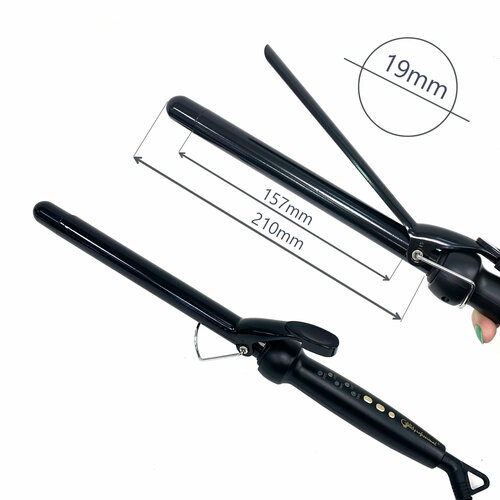 Щипцы для волос Gera professional - диаметр 19 мм покрытие титан-турмалин 565500₽