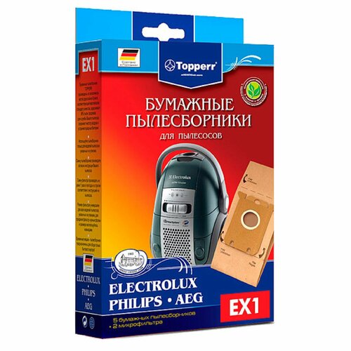 Topperr 1010 EX-1 Electrolux-Philips мешки пылесборники ozone xxl p02 бумажные 12 шт 2 микрофильтра для aeg bork philips tornado volta zanussi