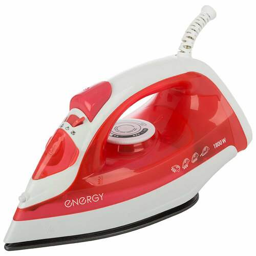 Утюг ENERGY EN-301 коралловый 1800Вт пар спрей пар удар самооч тефлоновая подошва 112500₽