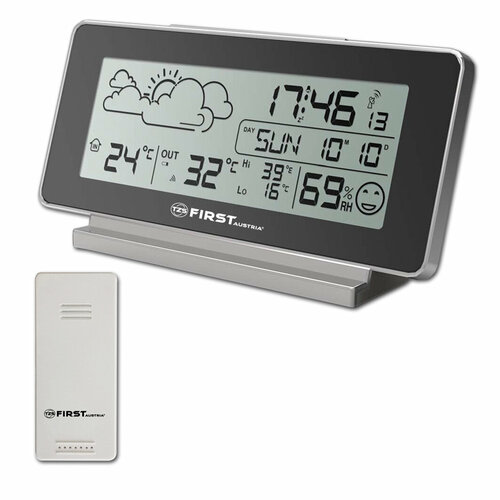 2461-5-BA Метеостанция FIRST беспроводной датчик комнатнаяуличная темп и влажность часы 259100₽